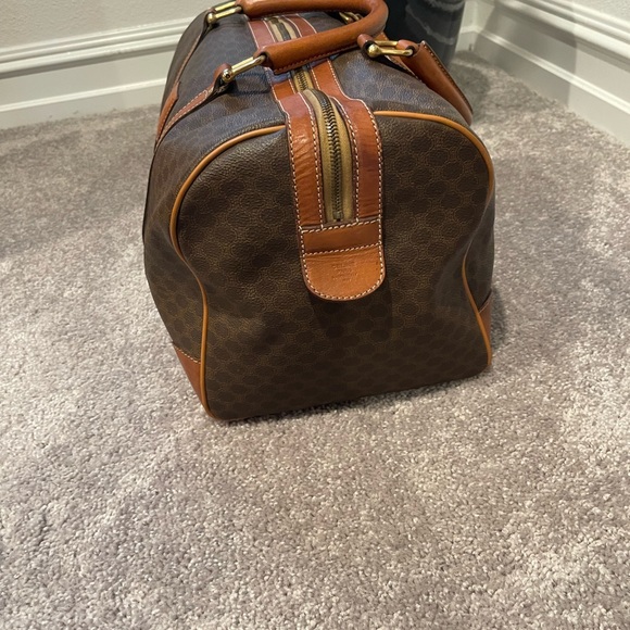Vintage Celine Brown Macadam print Boston bag - Picture 2 of 9